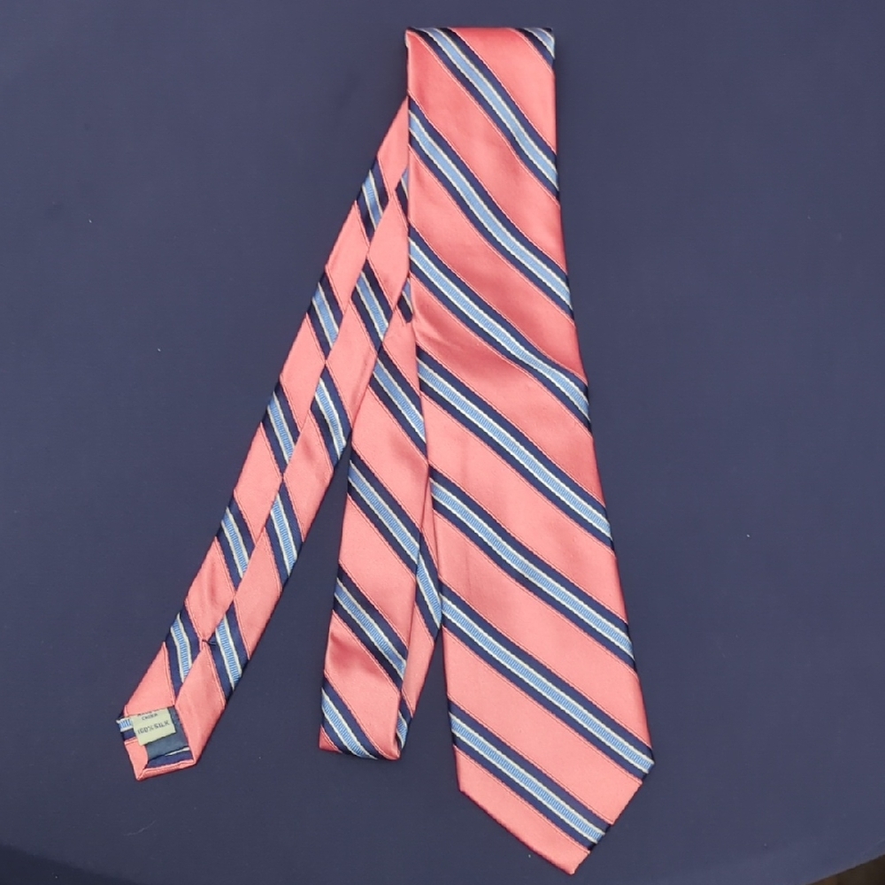 Izod Pink and Blue Striped Tie